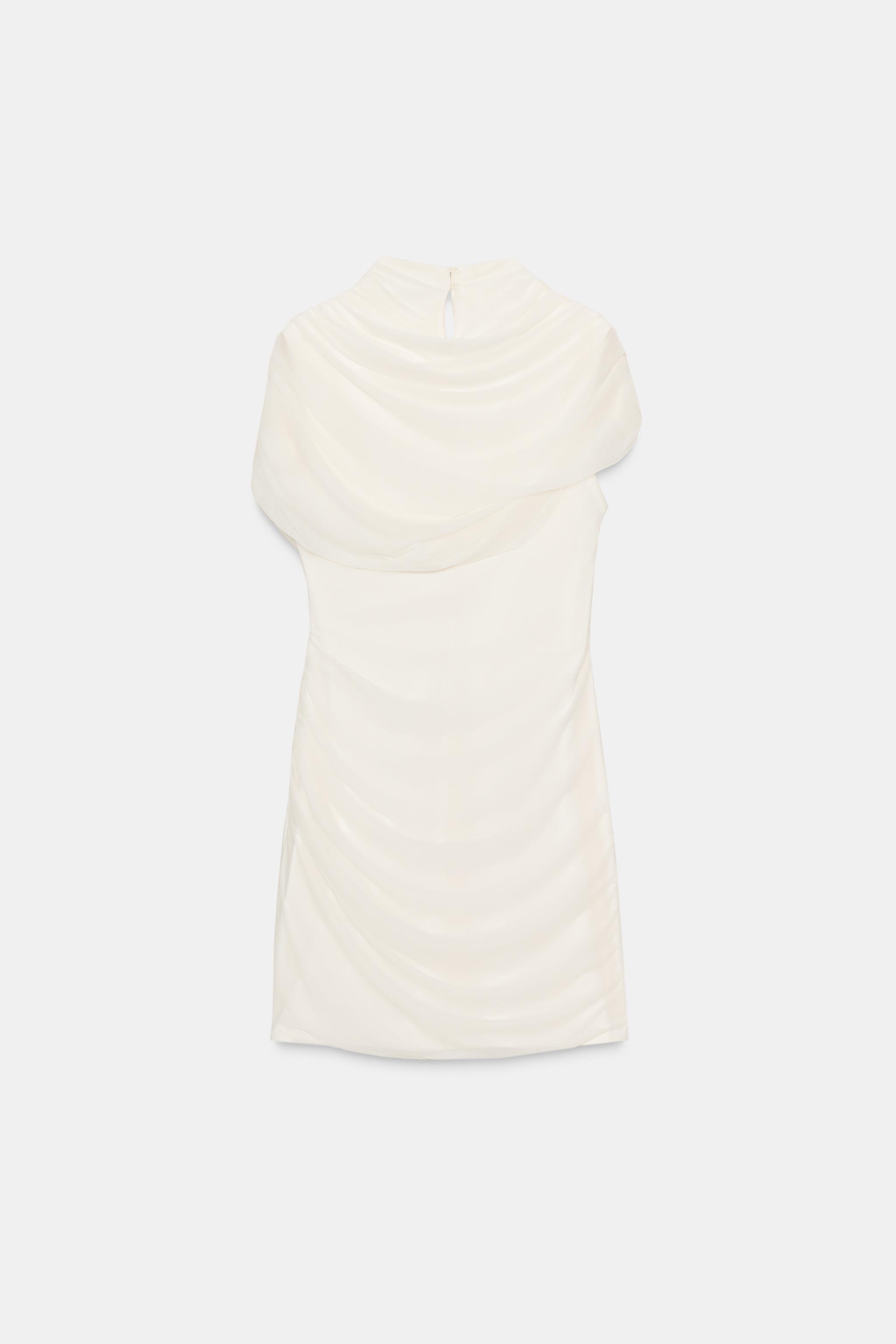 SHORT DRESS WITH COMBINATION CAPE